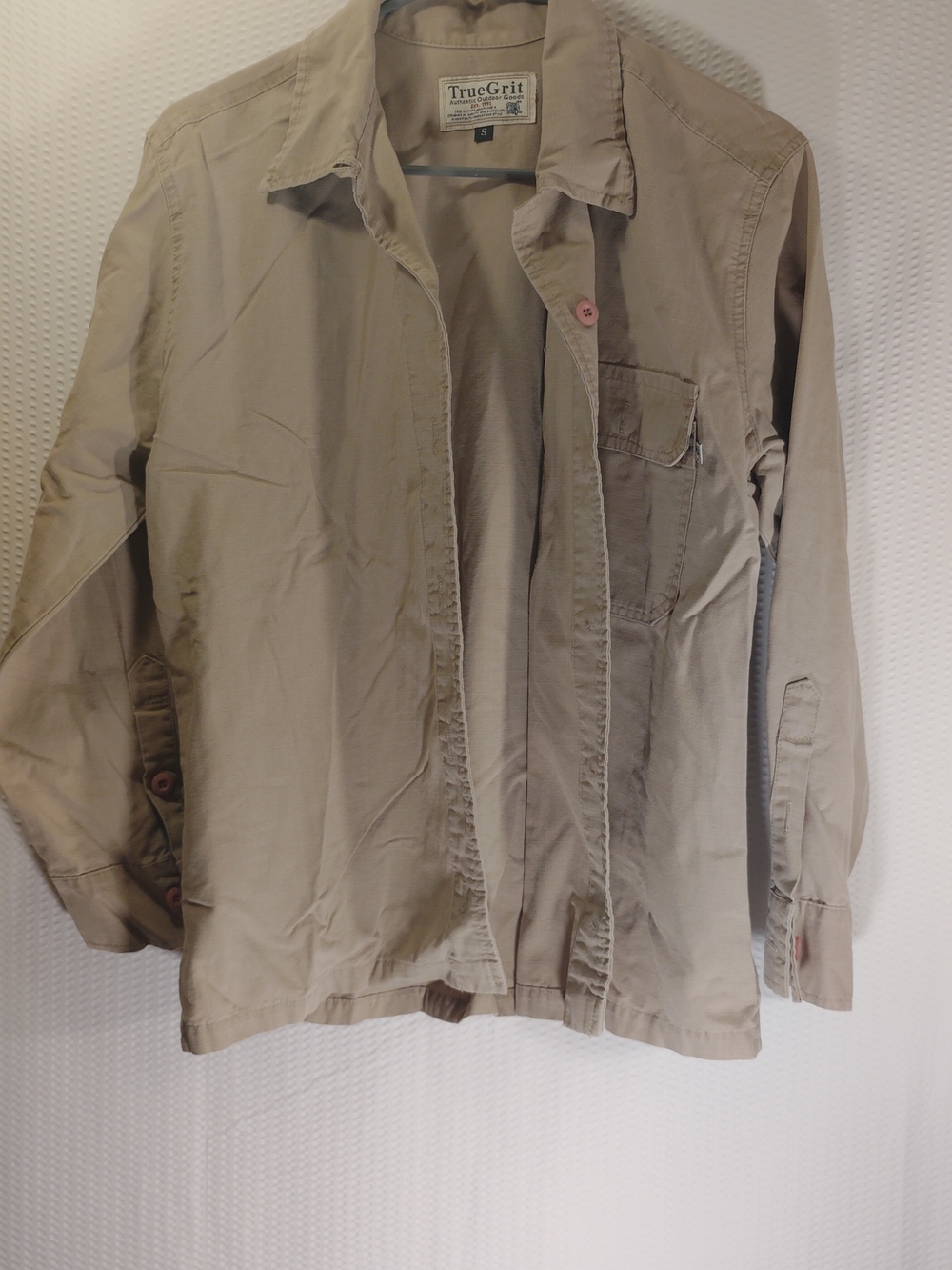 True Grit Men's Light Khaki Shirt Jacket